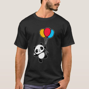 Kids Trendy Panda Animal Children Ballon Kinder Fl T-Shirt