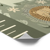 Kid's Tribal Safari Jungle Growth Chart ID1260 Poster (Ecke)