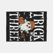 Kids Trick oder drei Halloween Spooky Pumpkin 3rd Fleecedecke (Vorderseite (Horizontal))
