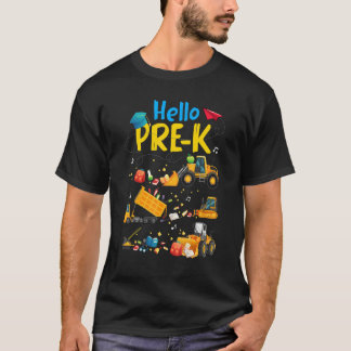 Kids Truck Construction Pre K  First Day Of School T-Shirt