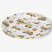 Kids Trucks Pattern Pappteller (Schrägansicht)