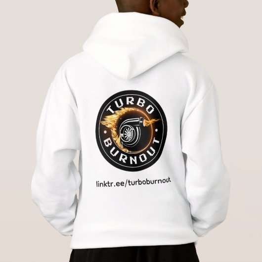 Kids Turbo Burnout Merch Hoodie (Rückseite)