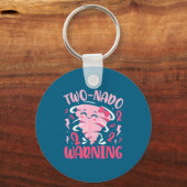 Kids Two-nado Warning 2nd Birthday Nk Tornado Birt Schlüsselanhänger (Vorderseite)