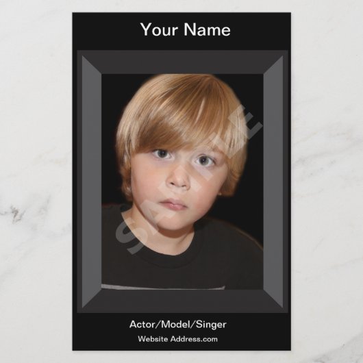 Kids two Sided Model Head-shot Comp/Zed Card Flyer (Vorne)