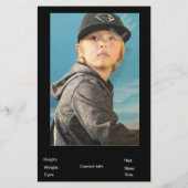 Kids two Sided Model Head-shot Comp/Zed Card Flyer (Hinten)