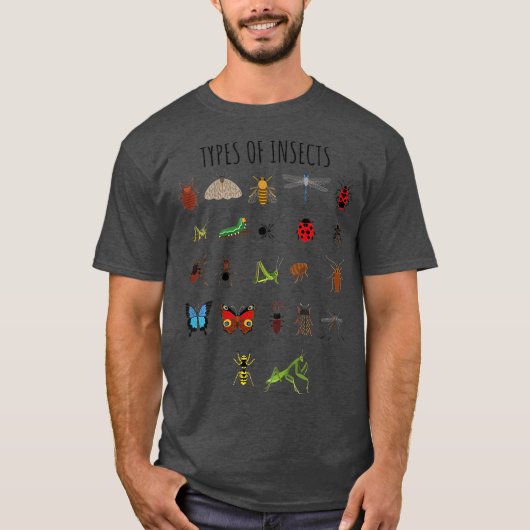 Kids-Typen von Insekten-Fehlererkennung T-Shirt (Vorderseite)