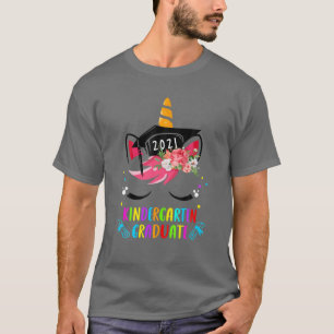 Kids Unicorn 2021 Graduate Girls Kindergarten Grad T-Shirt