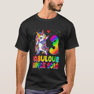 Kids Unicorn 3 Jahre alt fabelhaft seit 2020 3. B T-Shirt
