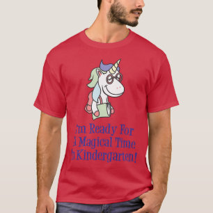 Kids Unicorn Cartoon bereit für eine magische Zeit T-Shirt