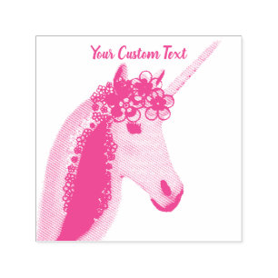 Kids Unicorn Custom Pink Self-Inking Briefmarke Permastempel