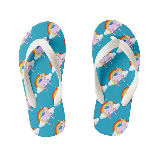Kids Unicorn Flip Flops Kinderbadesandalen (Fußbett)