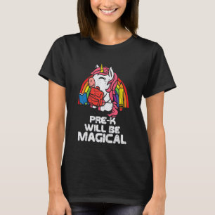 Kids Unicorn Pre-K wird magisch Niedlich sein erst T-Shirt