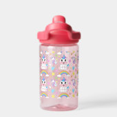 Kid's Unicorn Rainbow Individuelle Name Girl Trinkflasche (Rückseite)