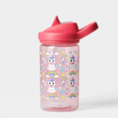 Kid's Unicorn Rainbow Individuelle Name Girl Trinkflasche (Links)