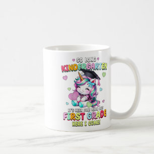 Kids Unicorn so langen Kindergarten Abschluss letz Kaffeetasse