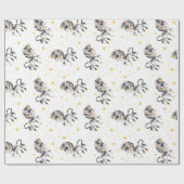 Kids Unicorn Zebra Geschenkpapier (Flach)