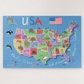 Kids US Map Puzzle (Horizontal)