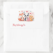 Kids Valentine Gift Labels | Cute Animal Stickers (Tasche)