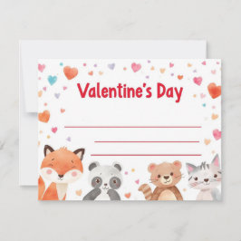 Kids Valentine Mini Note Cards | Cute Cartoons Mitteilungskarte