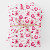 Kids Valentine's Day Box of Chocolates Teddy Bär Geschenkpapier Set (Beispiel)