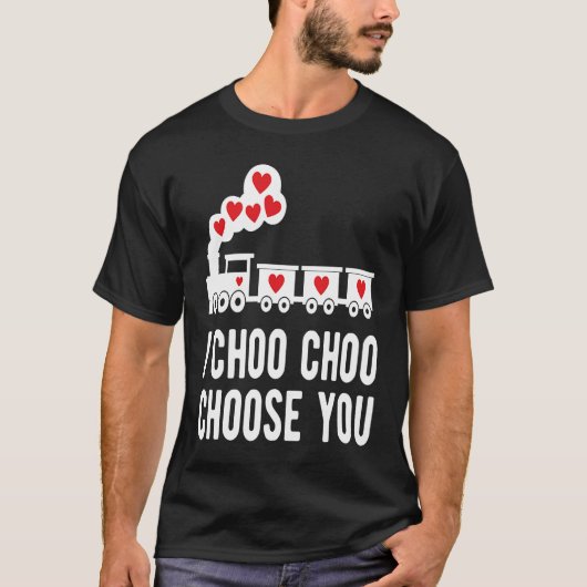Kids Valentine's Day Choo Choo Train Hearts for Bo T-Shirt (Vorderseite)