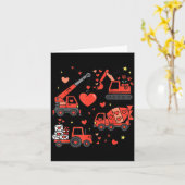 Kids Valentines Day Construction Trucks Funny Boys Karte (Gelbe Blume)