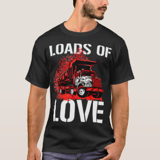 Kids Valentine's Day Loads of Love Cute Dump Truck T-Shirt