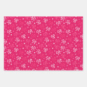 Kids Valentine's Day Red White Bows Tiny Hearts Geschenkpapier Set (Vorderseite 3)