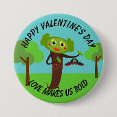 Kids Valentinstag Button (Vorderseite)