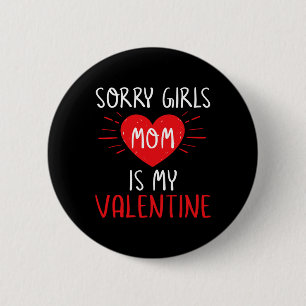 Kids Valentinstag Kleinkind Jungen Shirt Mommy Is  Button