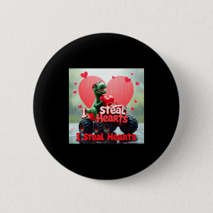Kids Valentinstag Monster Truck Trex Ich stehle He Button