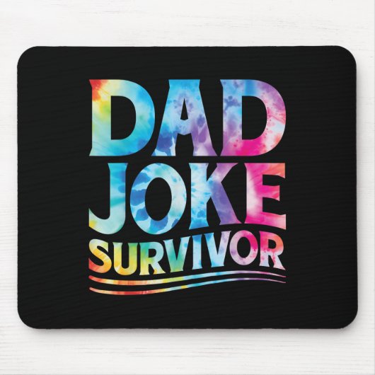 Kids-Vater-Witz-Überlebender-Tie-Dye-passend-Vater Mousepad (Vorne)