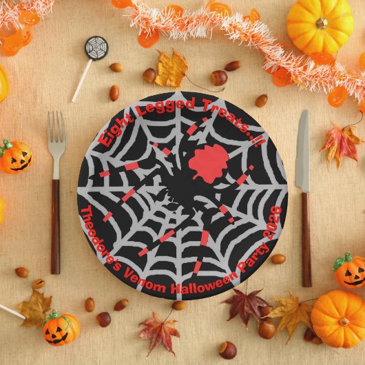 Kids Venom Halloween Papierplatte Pappteller