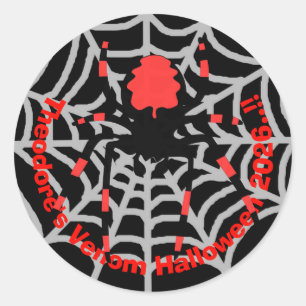Kids Venom Halloween-Party Runder Aufkleber