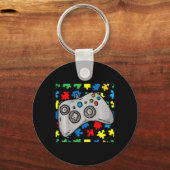 Kids Video-Game Controller Autismus Awareness Puzz Schlüsselanhänger (Vorderseite)