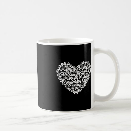 Kids Video-Game-Controller Herzklopfen Valentinsta Kaffeetasse (Rechts)