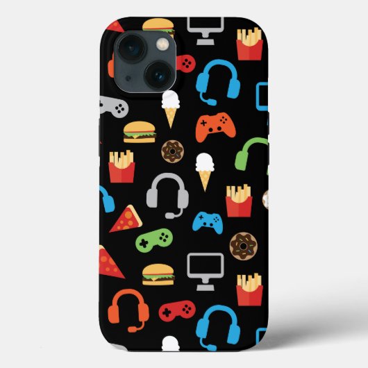 Kids Video Game Party Pattern Gamer Case-Mate iPhone Hülle (Rückseite)
