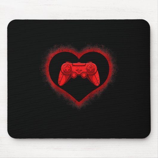 Kids Videospiel-Controller Herz Valentinstag Co Mousepad (Vorne)