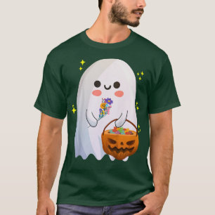 Kids Vintag Retro Blume Groovy Halloween Pumpkin T-Shirt