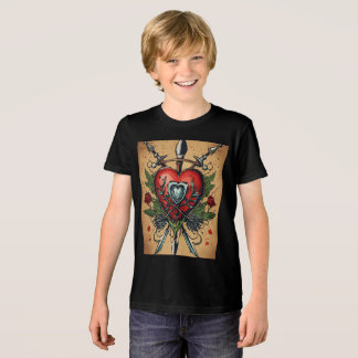 Kids Vintag Tattoo Heart T - Shirt
