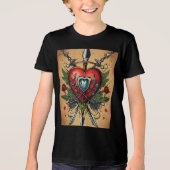 Kids Vintag Tattoo Heart T - Shirt (Vorderseite)