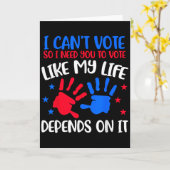 Kids Voting Shirt I Can't Vote Future Voters Girls Karte (Gelbe Blume)