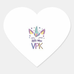 Kids VPK Mädchen Erster Tag Little Miss VPK T-Shir Herz-Aufkleber