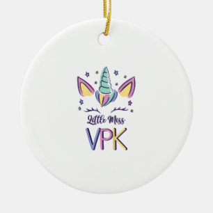 Kids VPK Mädchen Erster Tag Little Miss VPK T-Shir Keramik Ornament