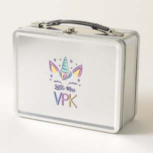 Kids VPK Mädchen Erster Tag Little Miss VPK T-Shir Metall Brotdose