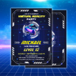 Kids VR Game Virtual Reality Geburtstagsparty Einladung<br><div class="desc">Erleben Sie den Spaß beim Geburtstag Ihres Kindes! Unsere VR-Spiele-Geburtstagsfeier lädt junge Spieler zu einem Power-Fest ein. Mit epischen Abenteuern und fröhlichen Erinnerungen können Sie ihren besonderen Tag genießen!" Sie können es mit Ihrem eigenen Text anpassen.</div>