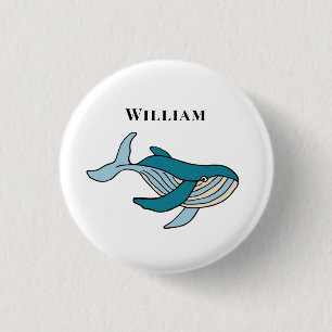 Kids Wal Klassiker personalisierter Name Button