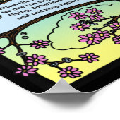 Kids Wall Poster - Fairies Black BG - Einhorn (Ecke)