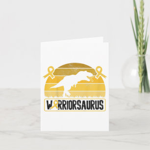 Kids Warriorsaurus Kindheit Krebs Bewusstseinswarn Karte