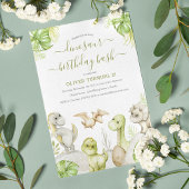 Kids Watercolor Dinosaur Birthday Party Einladung